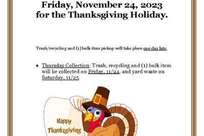 Northampton Township Administration Building Holiday Closing and Trash Schedule