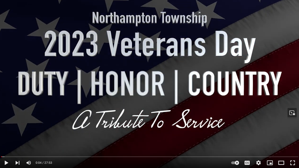 2023 Northampton Township Veteran's Day Celebration