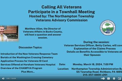2024 Northampton Township Veterans Townhall