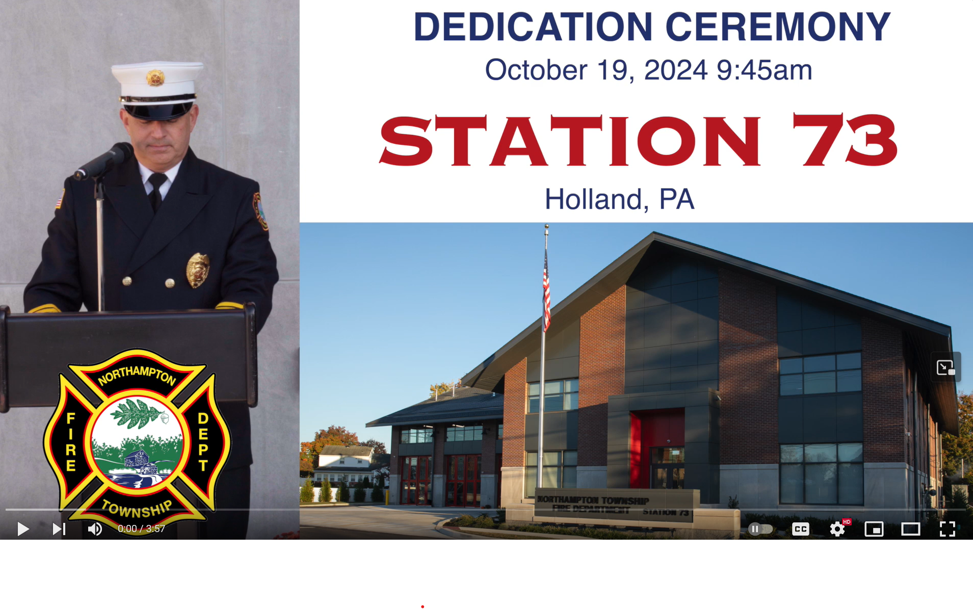 2024 Fire Department Dedication Ceremony and Ribbon Cutting Stations 3 & 73