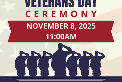 YOU'RE INVITED! VETERANS DAY CEREMONY-NOVEMBER 8TH