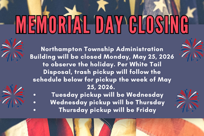 Administration Building Holiday Closing and Trash Collection Schedule