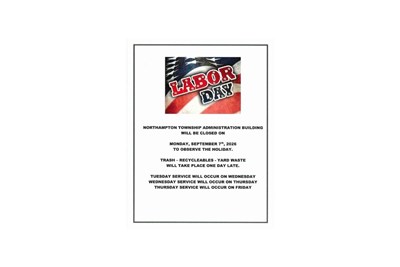 Labor Day Holiday Closing & Trash Collection Schedule