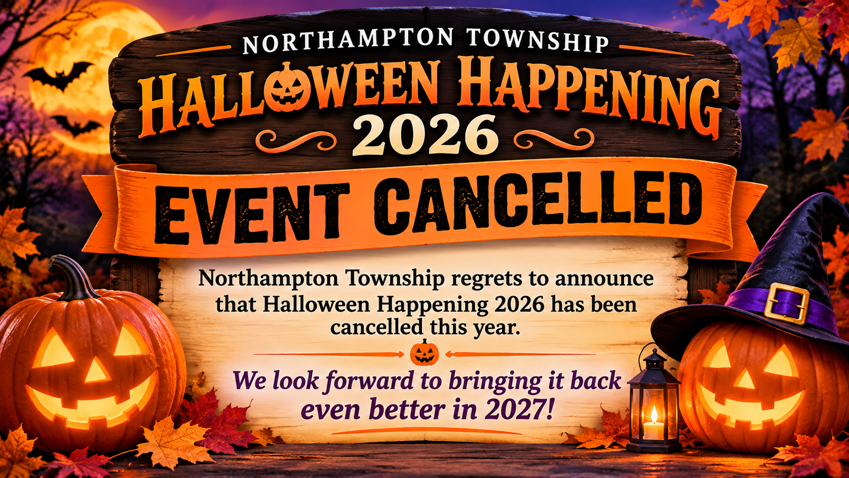 HALLOWEEN HAPPENING 2026 – CANCELLED