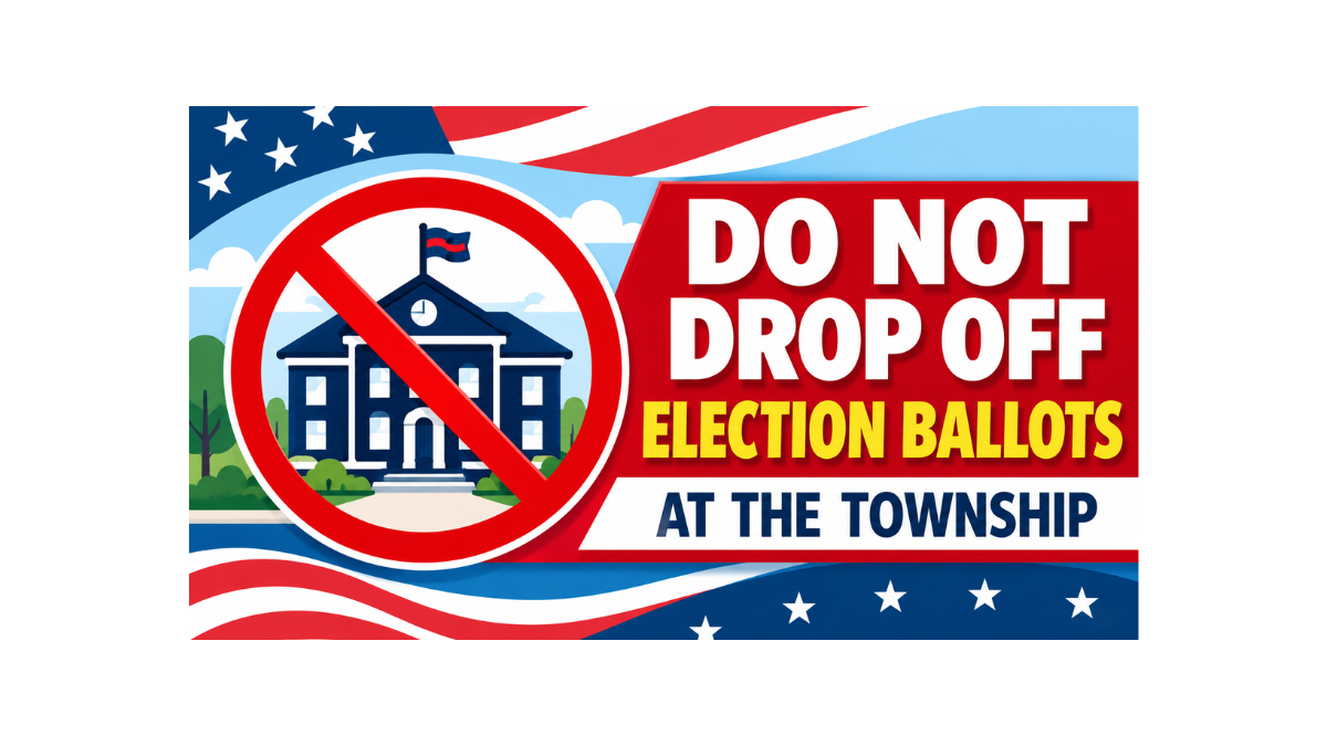 IMPORTANT NOTICE: Do Not Drop Off Election Ballots at the Township Administration Building