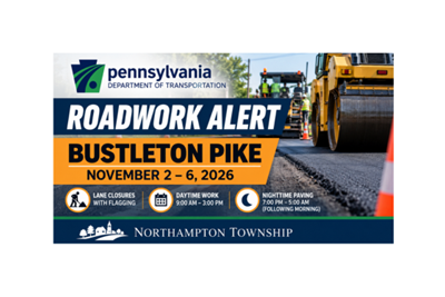PennDOT Announces Lane Closures on Bustleton Pike – November 2–6